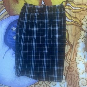 Shein black plaid pencil skirt